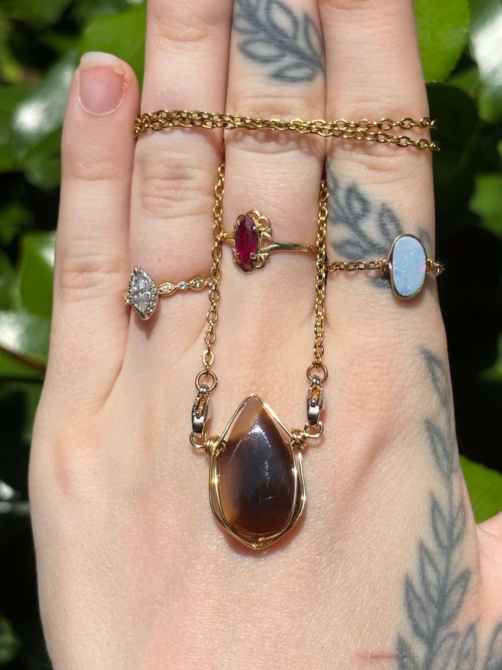Montana agate interchangeable necklace